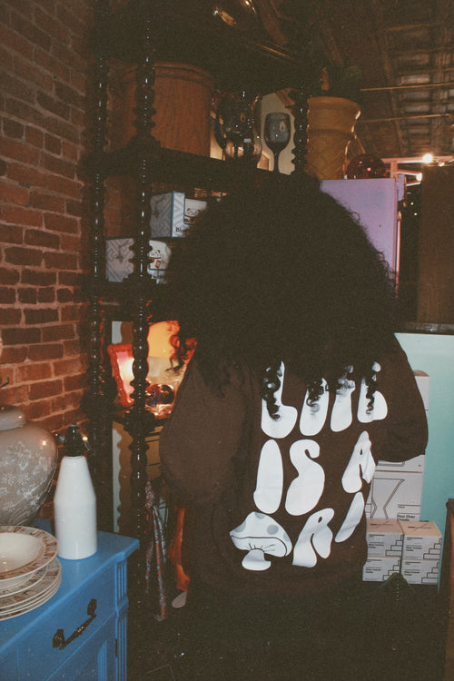 Brown Satin Lined TRIPP Hoodie