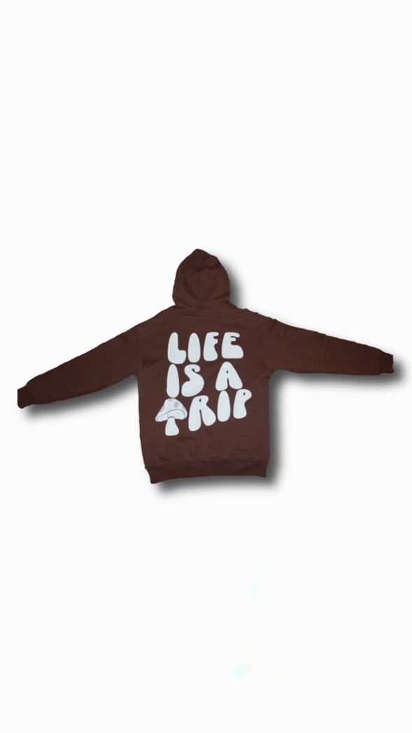 Brown Satin Lined TRIPP Hoodie