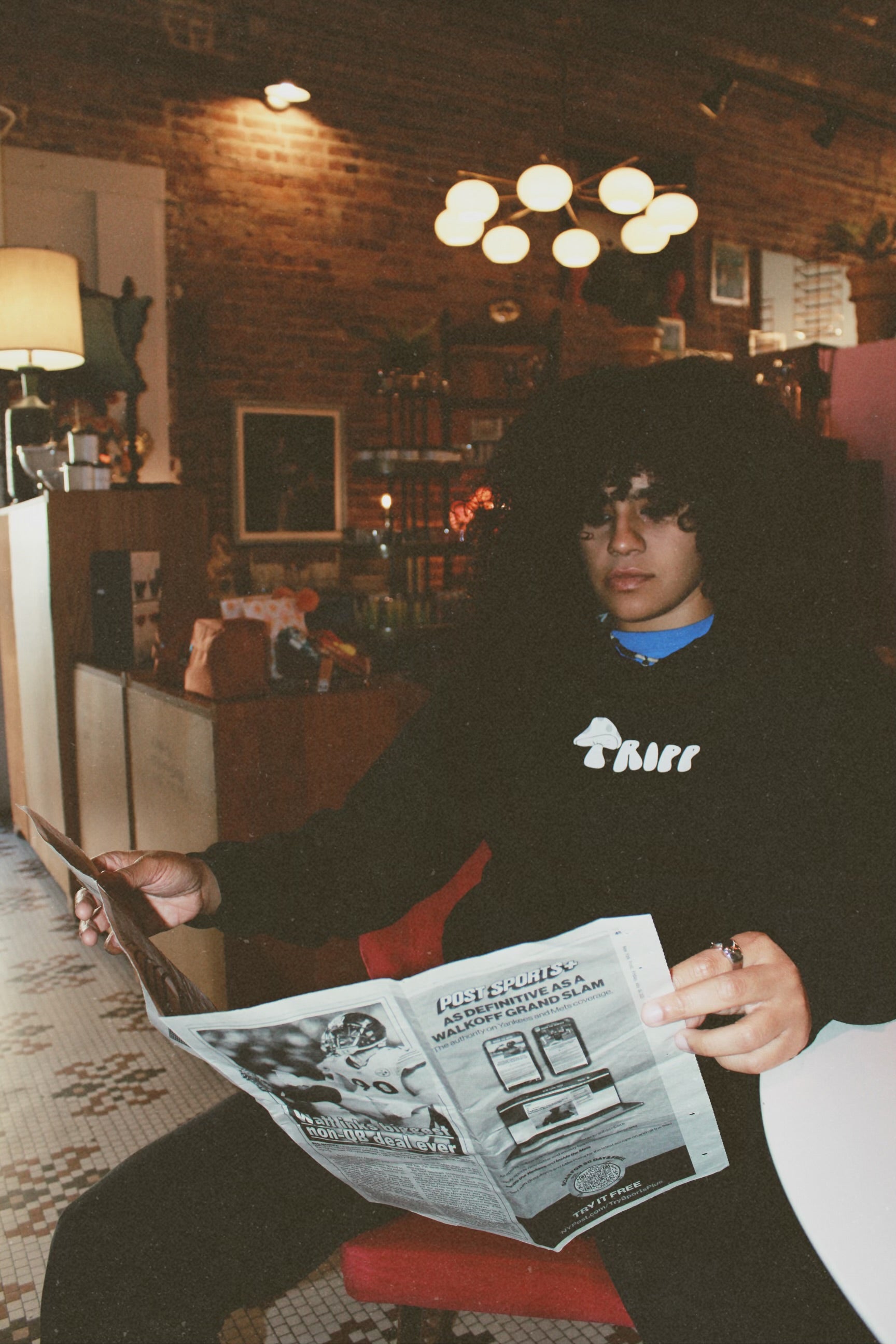 Black Satin Lined TRIPP Hoodie