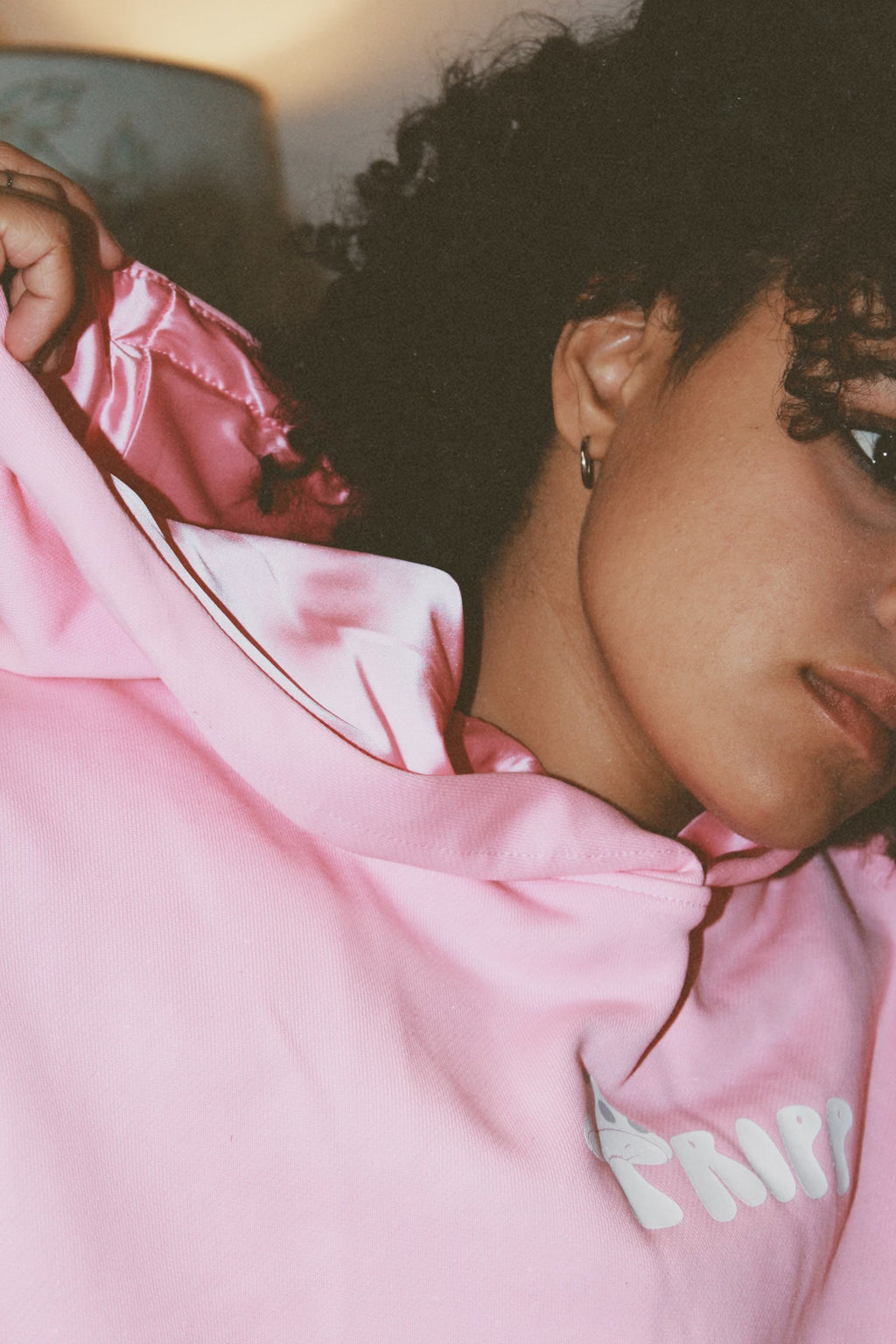 Pink Satin Lined TRIPP Hoodie