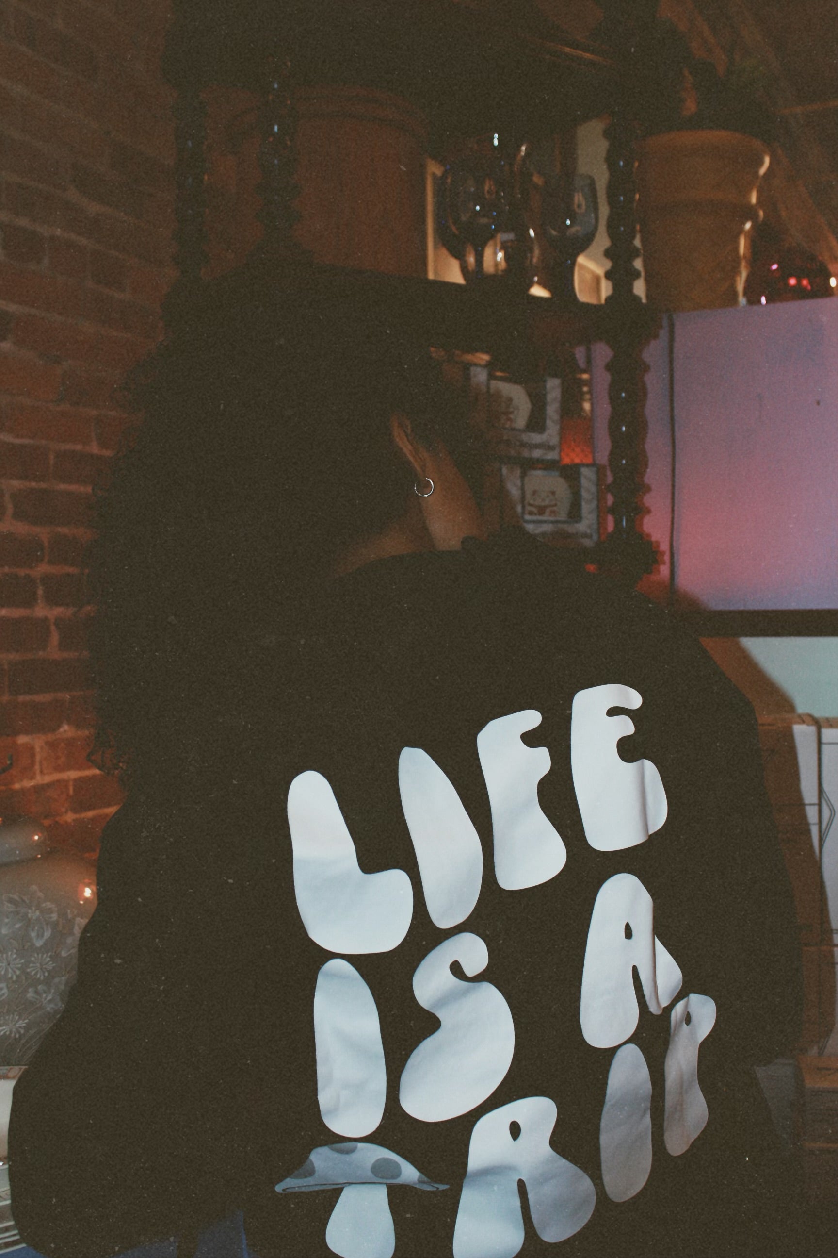 Black Satin Lined TRIPP Hoodie