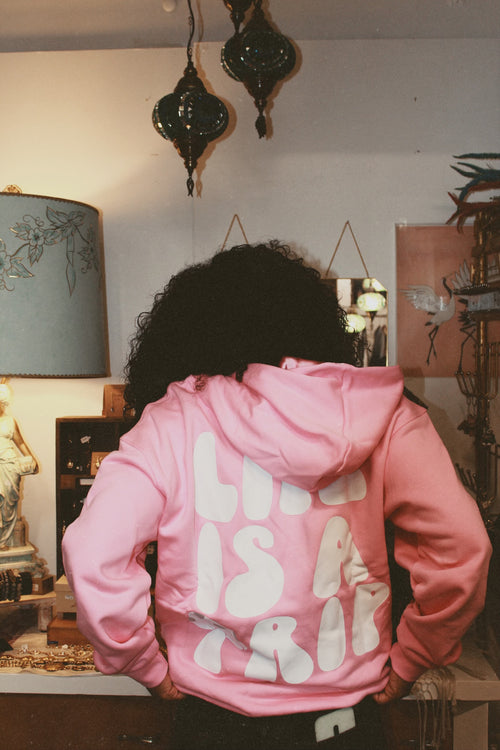 Pink Satin Lined TRIPP Hoodie